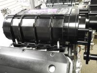 TBS-2039-BL 10-71  TBS Blower " BLACK " w Front Offset - High Helix  Billet Blower